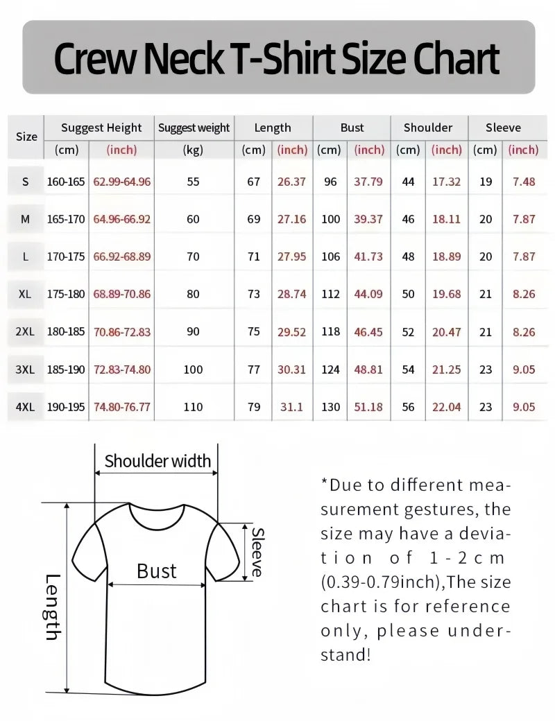 2024 Men's 100% Pure Cotton Short Sleeved T-shirt, Round Neck Top, Letter Pattern Print, Comfortable, Casual, Summer, Loose Size